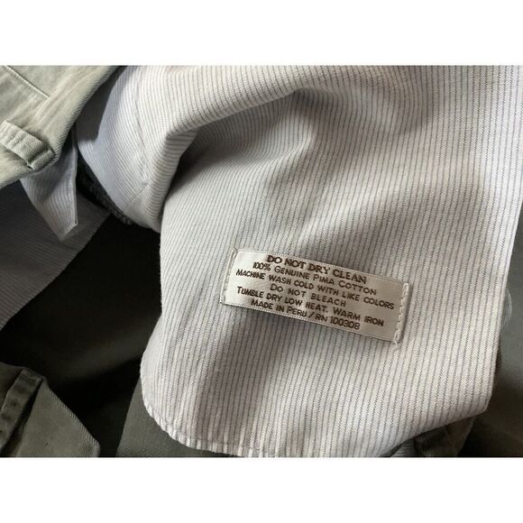 Peter Millar Pants Mens Size 36 Gray Pima Cotton Flat Front Cuffed Straight Leg - Picture 6 of 10